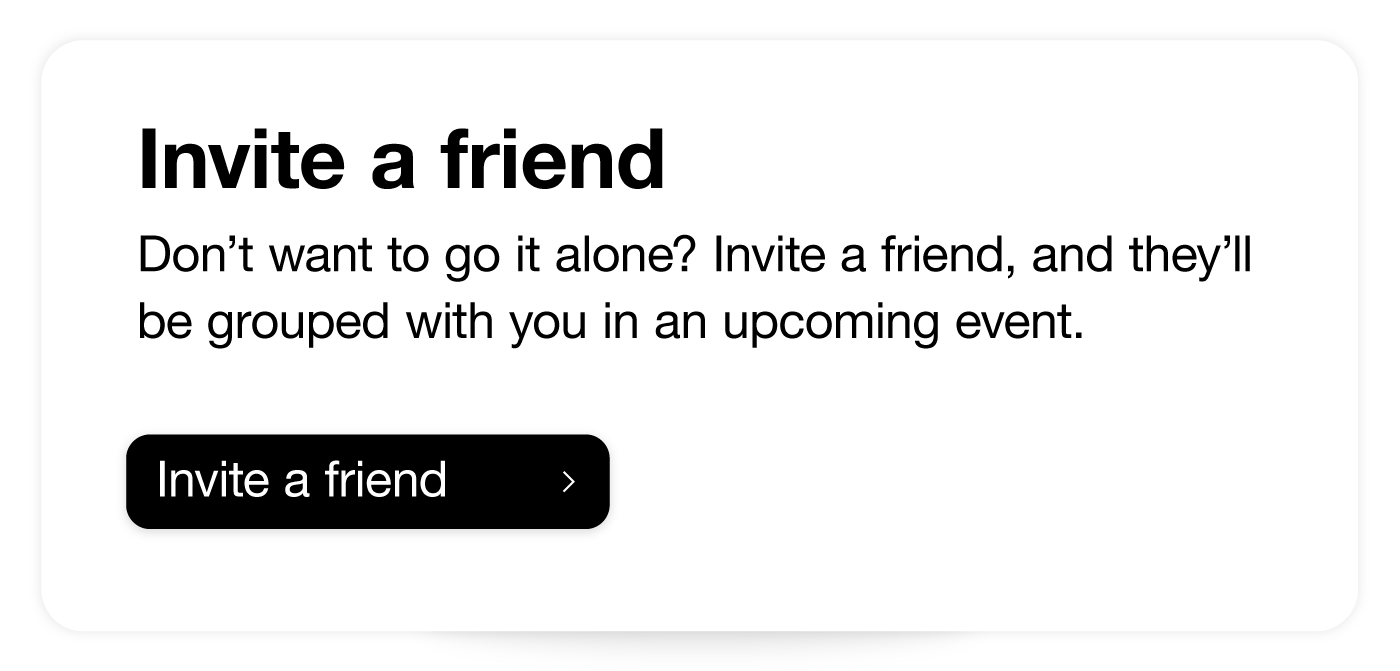 Invite a friend in the app
